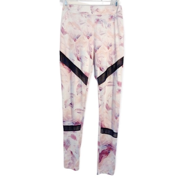 Shein Multicolor Black Contrast Mesh Leggings, Size Medium - Picture 3 of 15